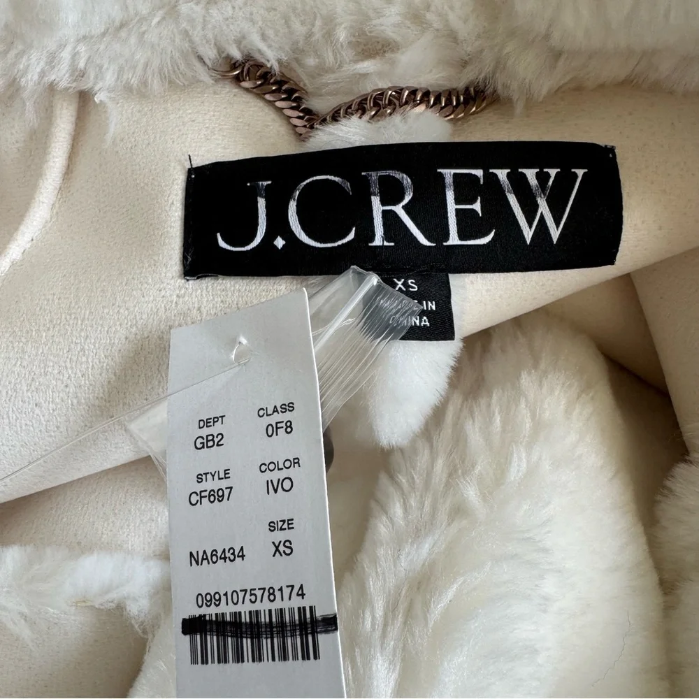 J. Crew Faux Fur Pea Coat